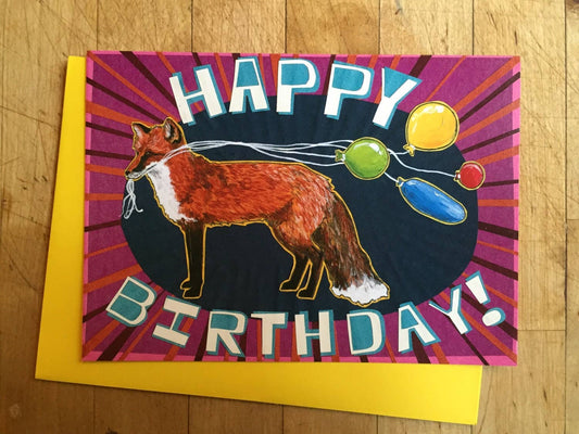 Foxy Birthday Card - The Regal Find