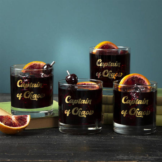 Funny Whiskey Glass - Captain of Chaos - The Regal Find