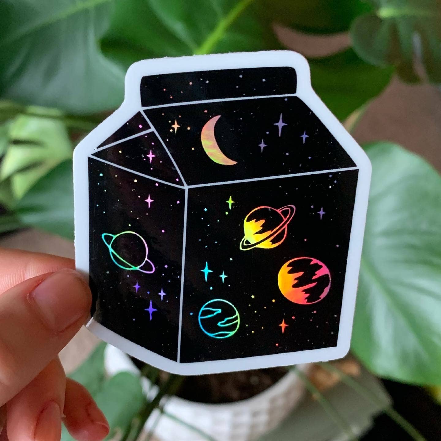 Galactic Milk Carton Holographic Sticker - The Regal Find