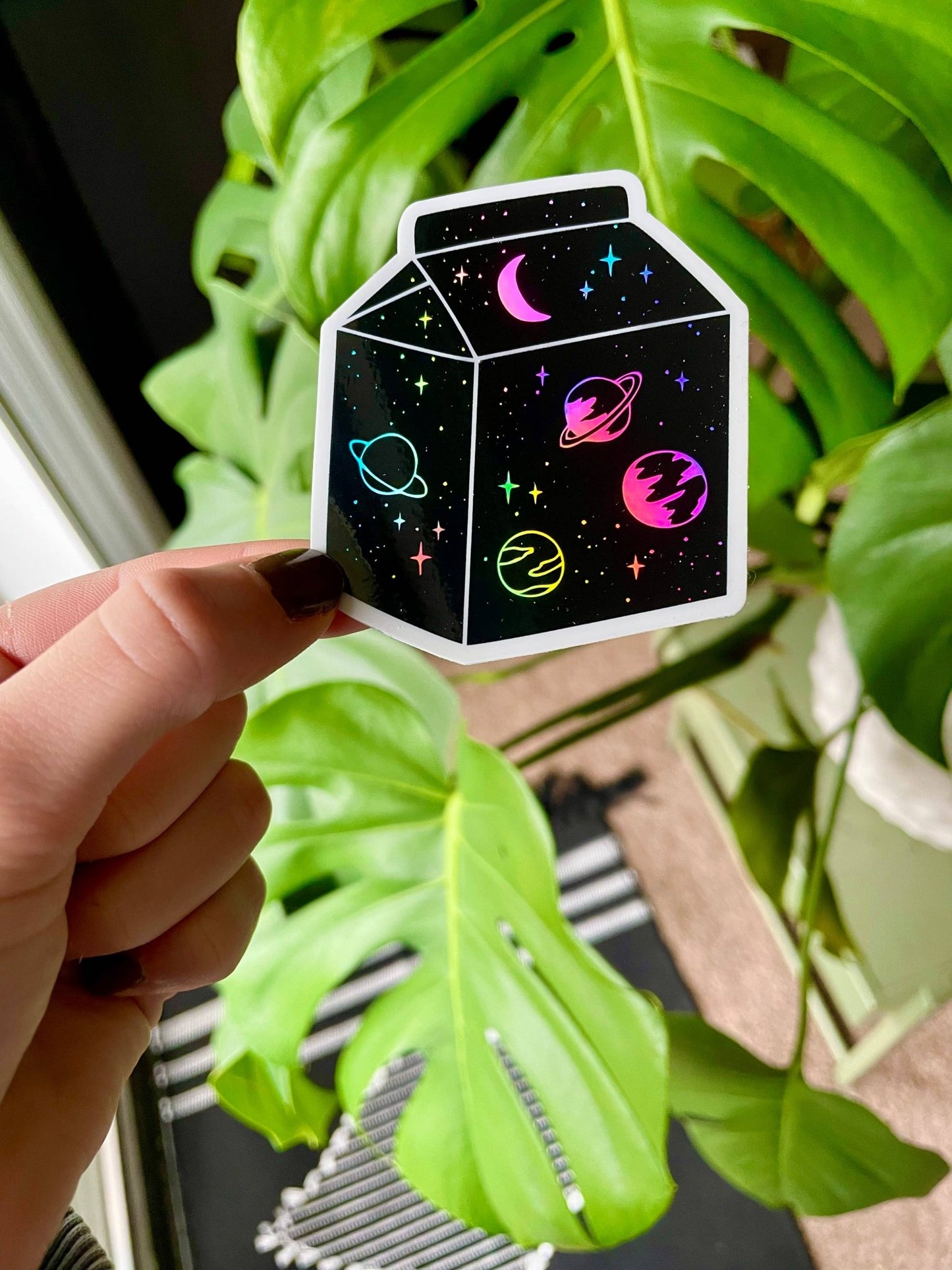 Galactic Milk Carton Holographic Sticker - The Regal Find