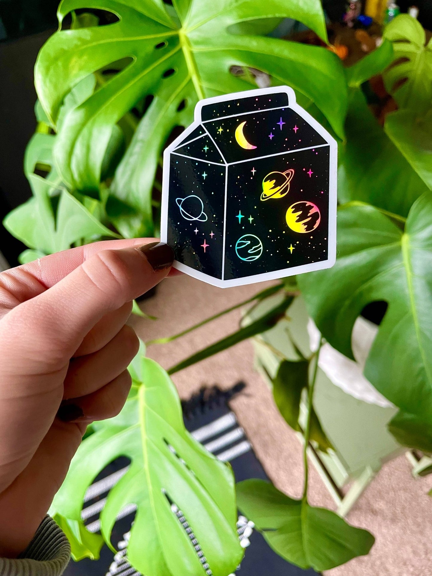 Galactic Milk Carton Holographic Sticker - The Regal Find