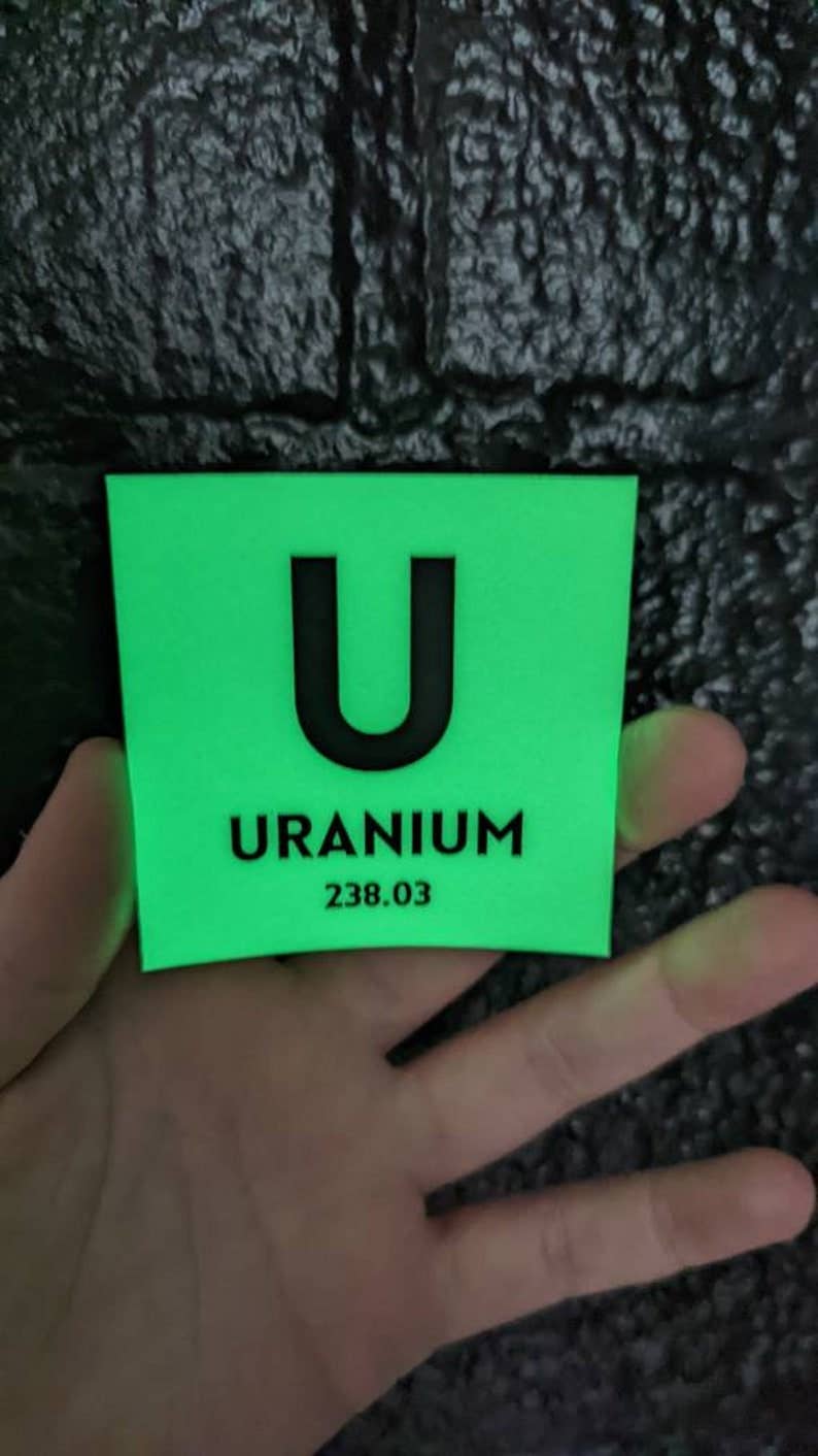 Glowing Uranium Element Sticker - The Regal Find