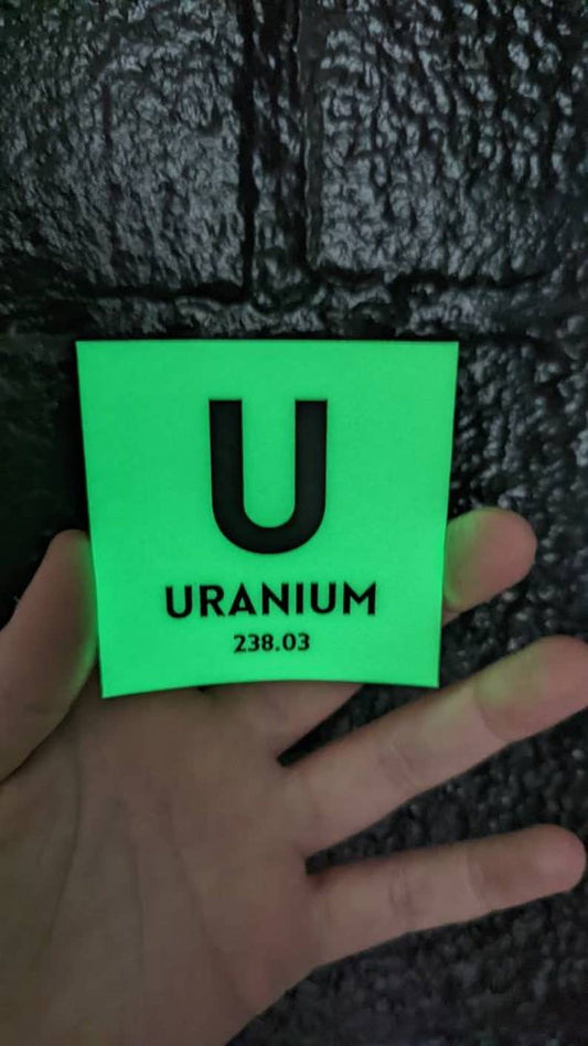 Glowing Uranium Element Sticker - The Regal Find
