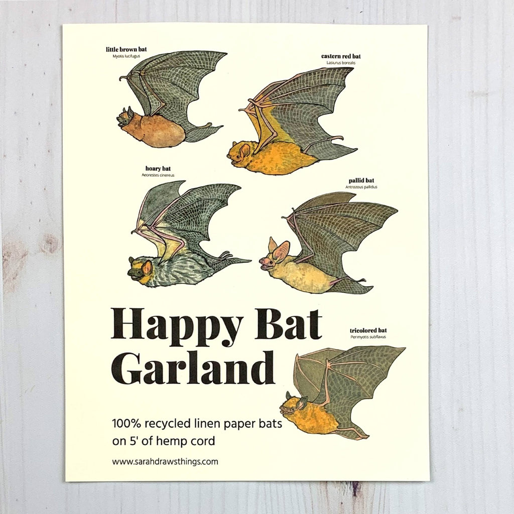 Happy Bat Illustrated Garland - The Regal Find