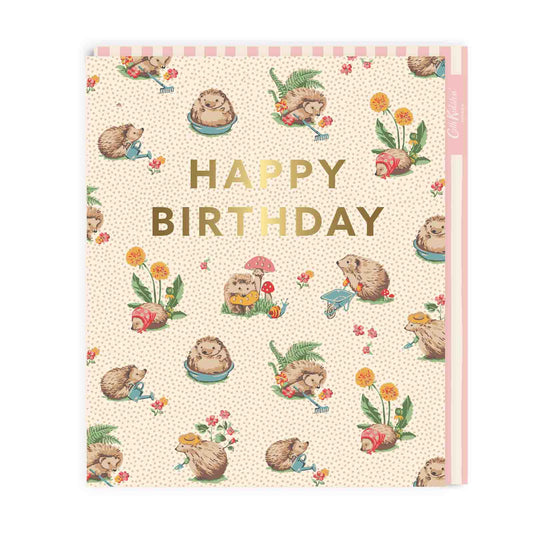 Happy Birthday Hedgehogs Greeting Card - The Regal Find