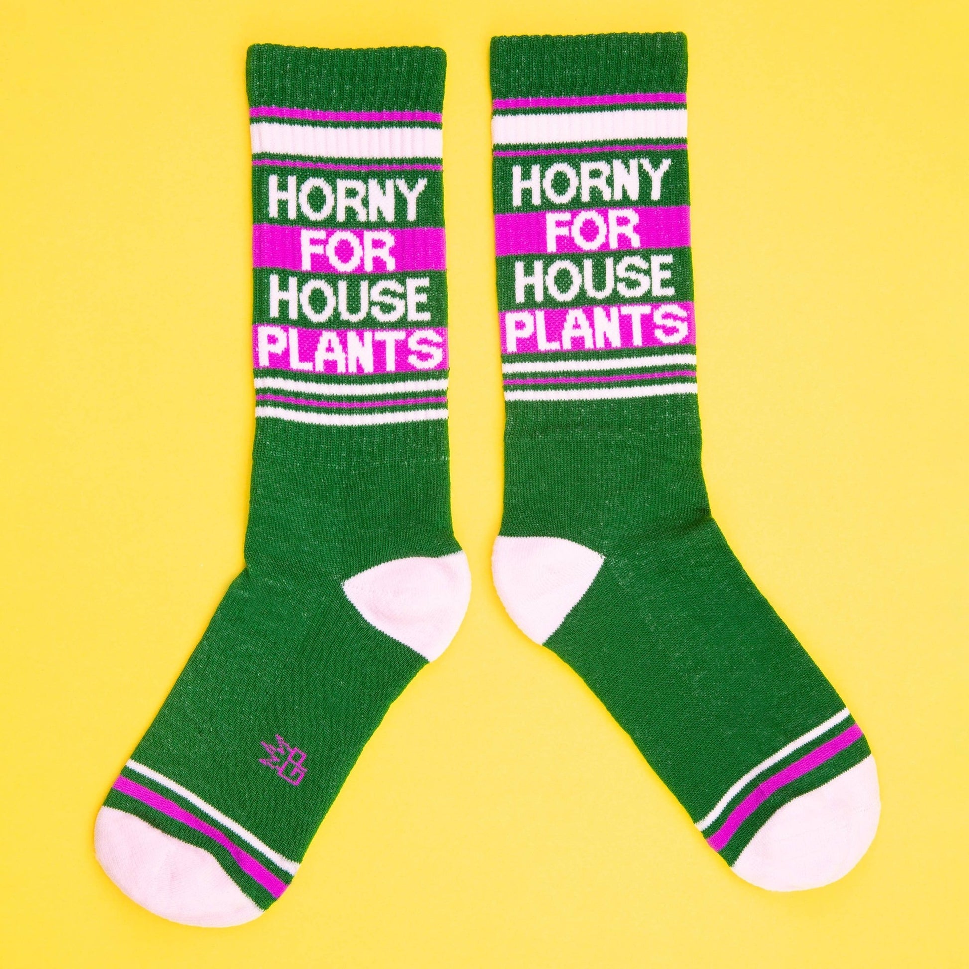 Horny For House Plants Gym Crew Socks - The Regal Find