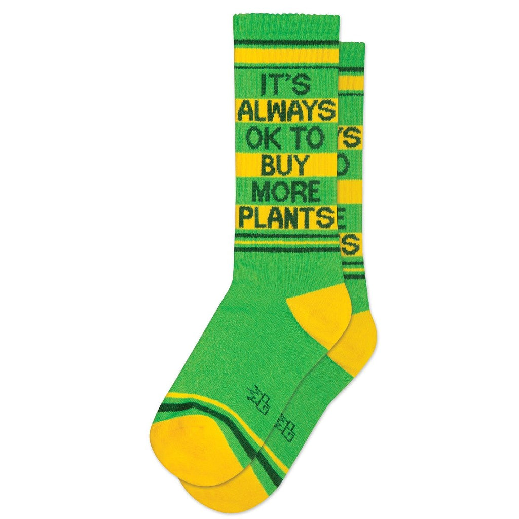 It's Always OK To Buy More Plants Ribbed Gym Socks - The Regal Find