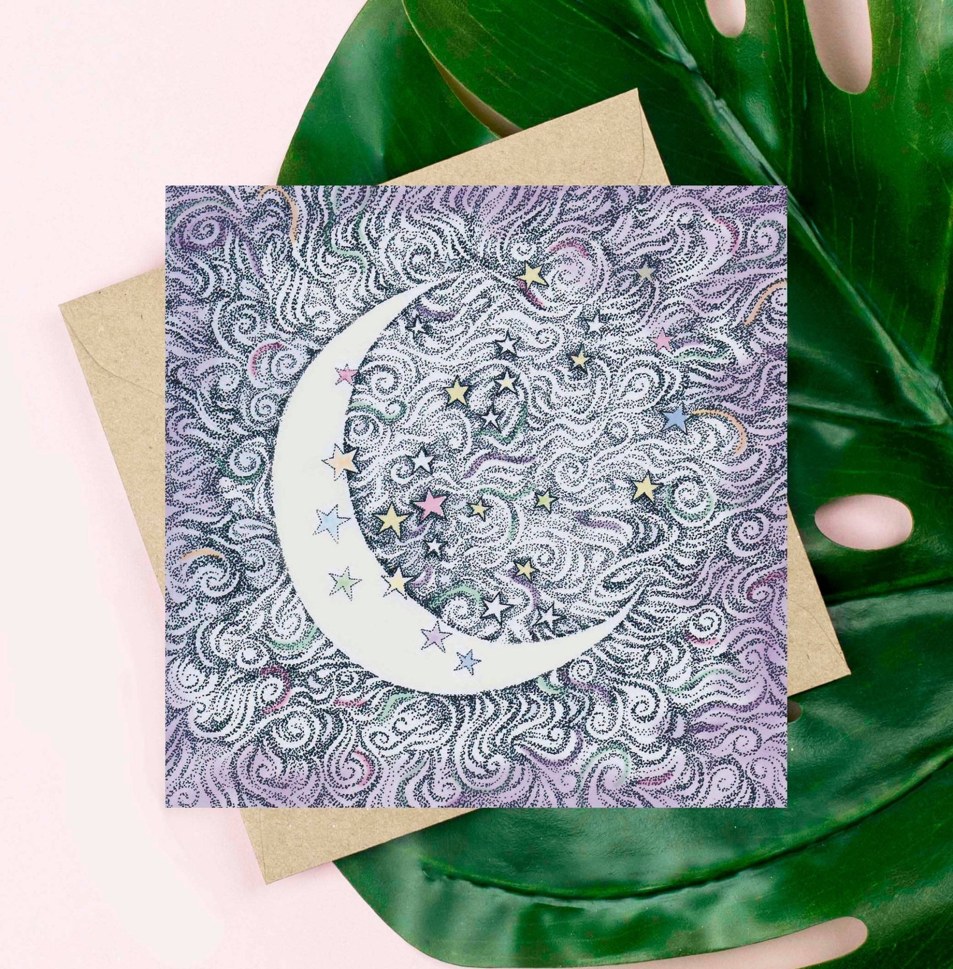 Moon and Stars Greeting Card - The Regal Find