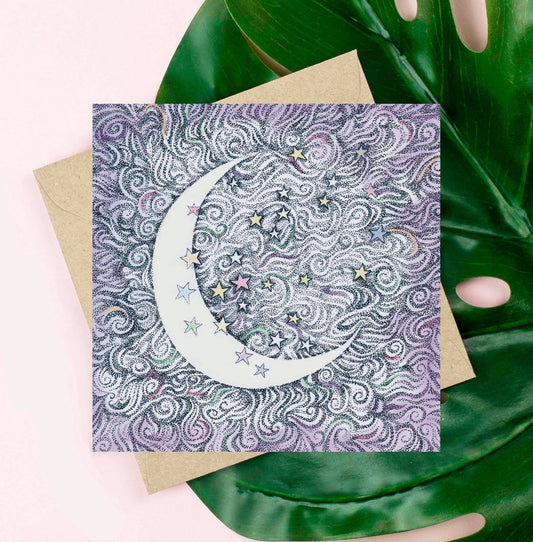 Moon and Stars Greeting Card - The Regal Find
