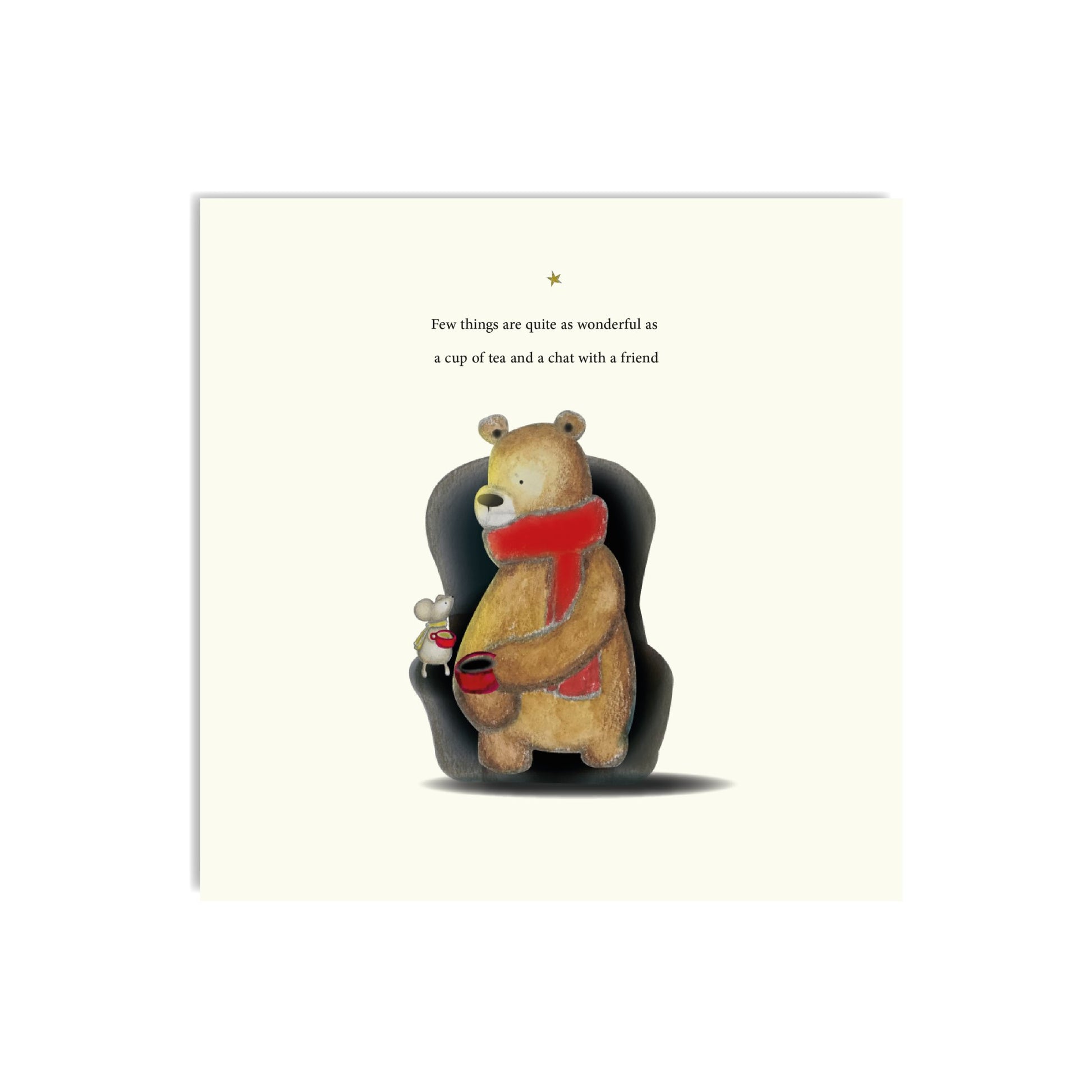 Mr Bear Tea Card: 125mm x 125mm - The Regal Find