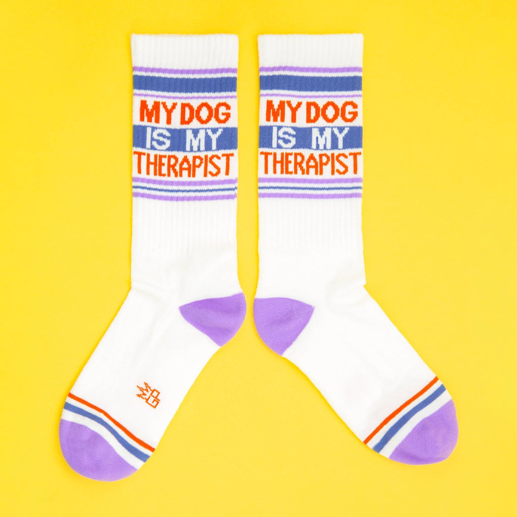 My Dog Is My Therapist Gym Crew Socks - The Regal Find