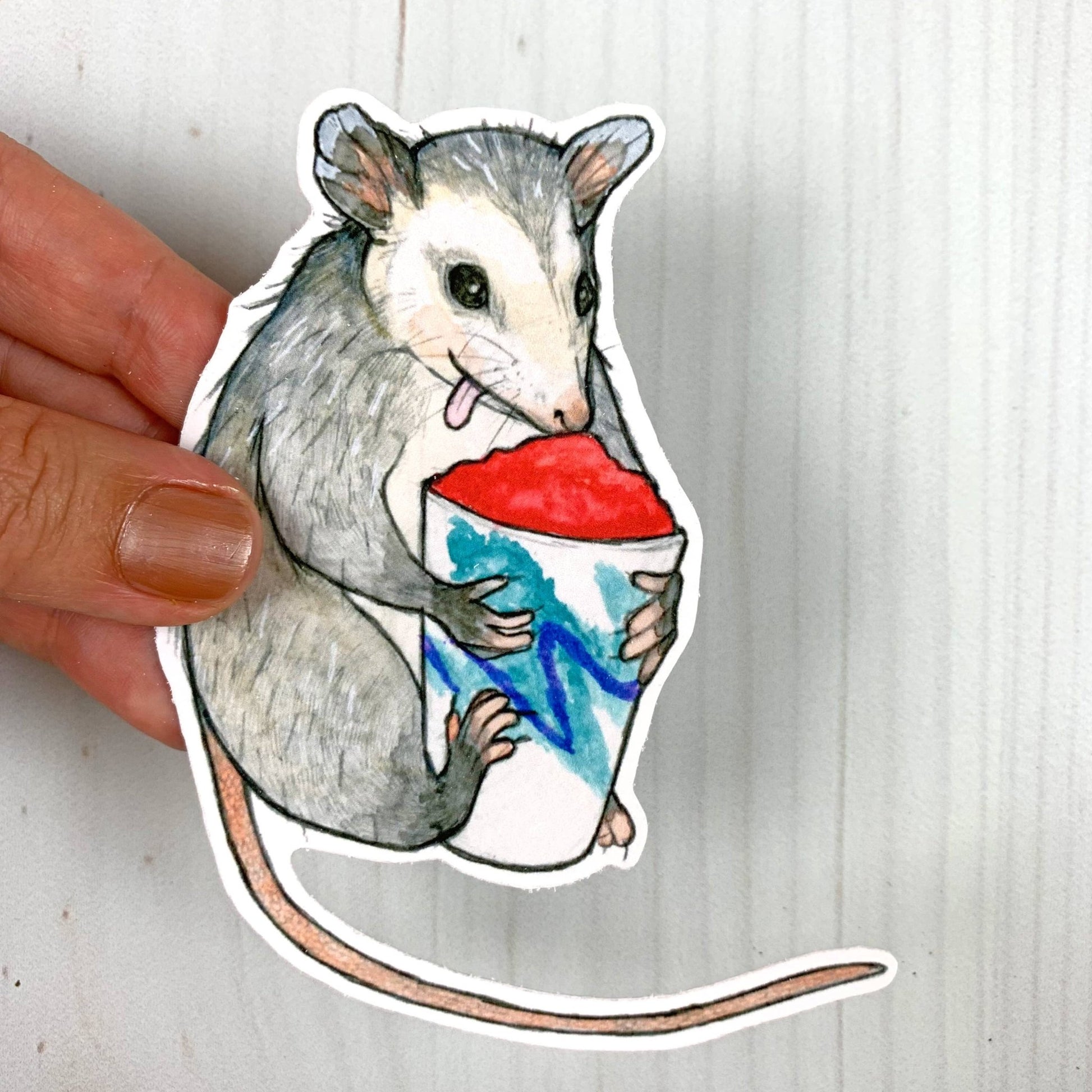 Opossum Water Ice Vinyl Sticker - The Regal Find