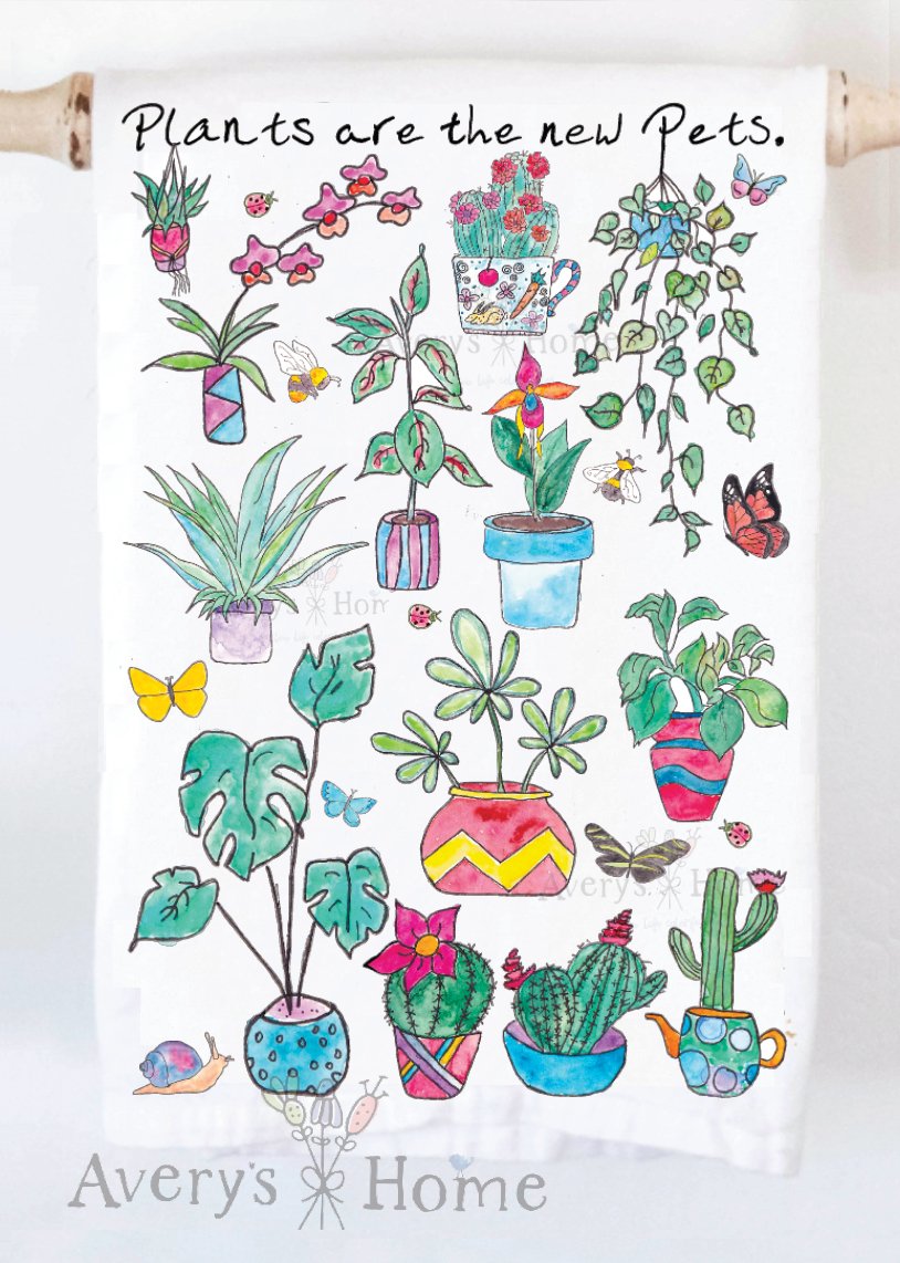 Plants Are the New Pets Funny Kitchen Towel - The Regal Find