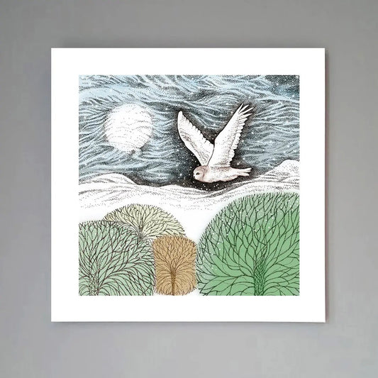 'Snowy Owl' Art Print - The Regal Find
