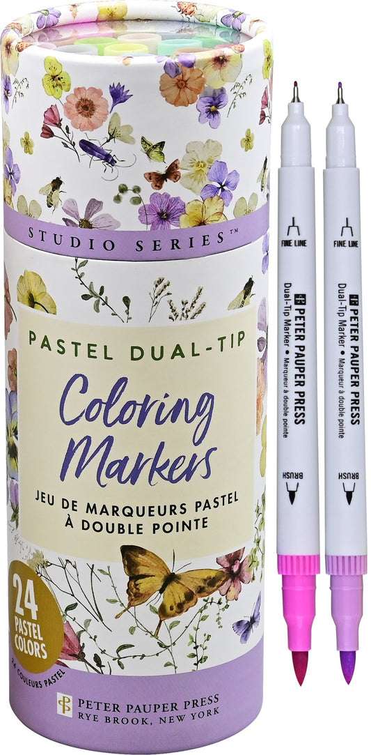 Studio Series Dual-Tip Pastel Markers (Set of 24) - The Regal Find