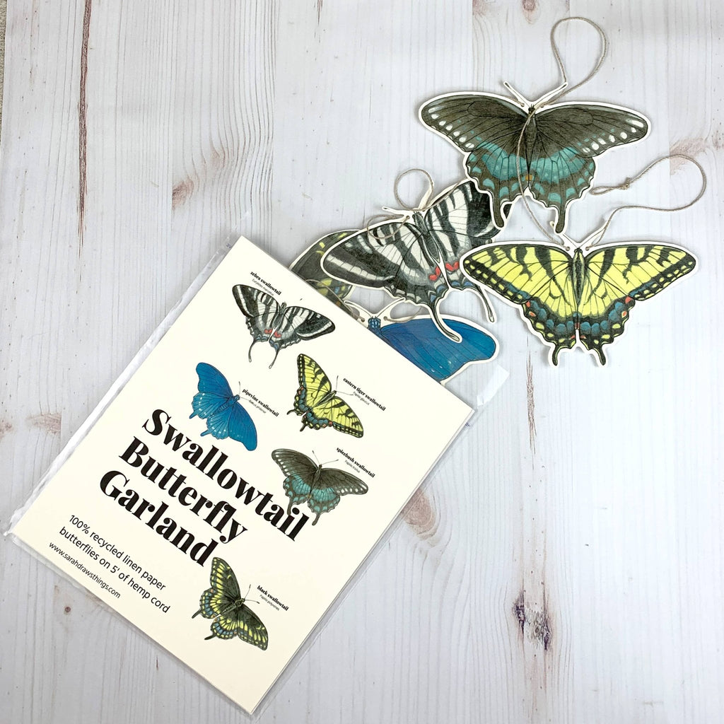 Swallowtail Butterfly Illustrated Garland - The Regal Find