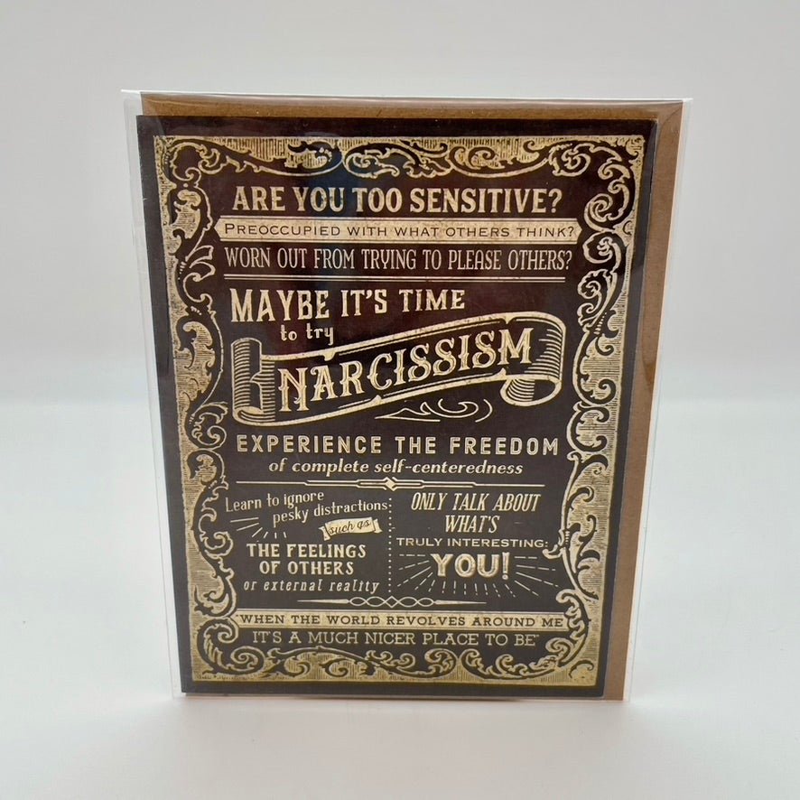 Try Narcissism Card - The Regal Find