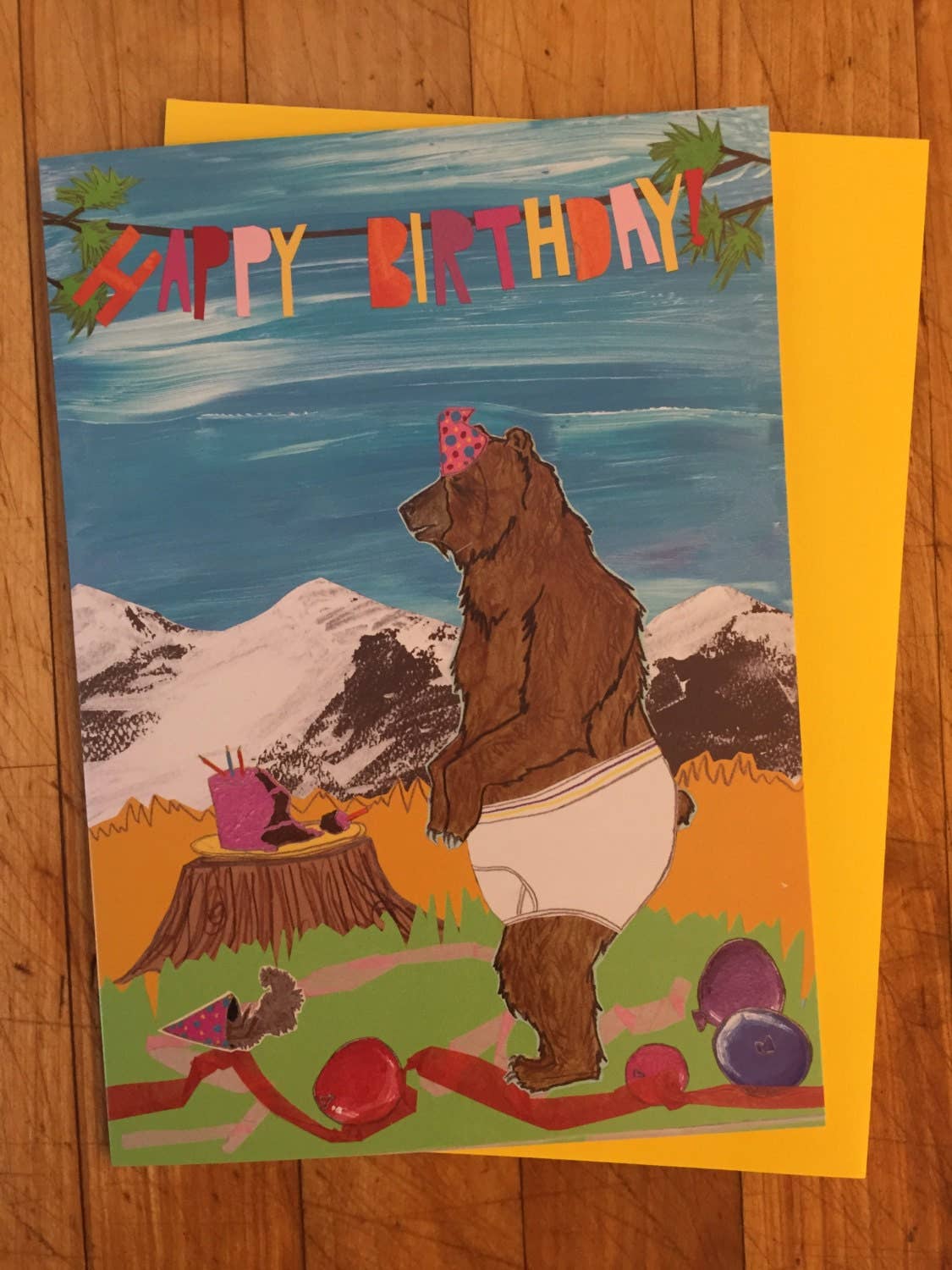 Underwear Bear Birthday Card - The Regal Find
