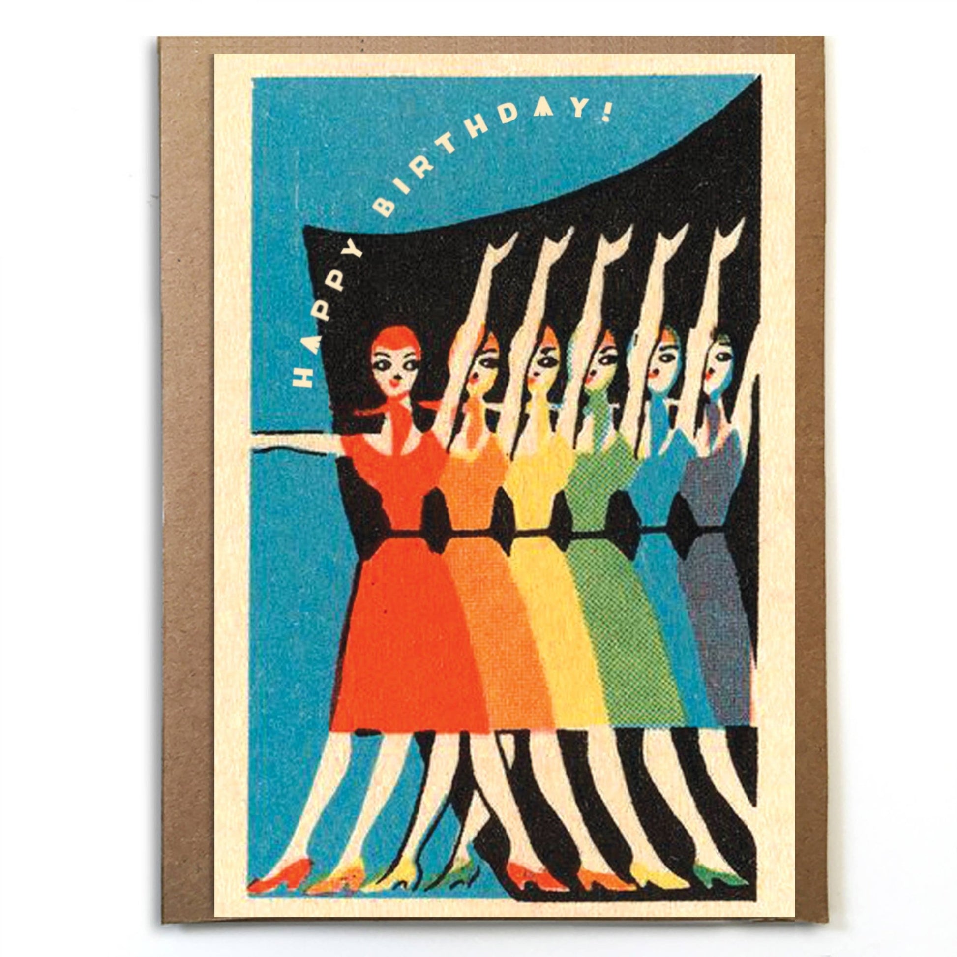 Vintage Birthday Ladies: Cute Original Birthday Card - The Regal Find