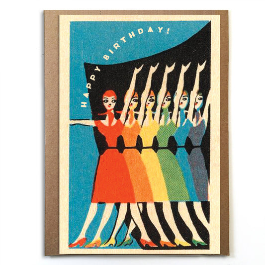 Vintage Birthday Ladies: Cute Original Birthday Card - The Regal Find