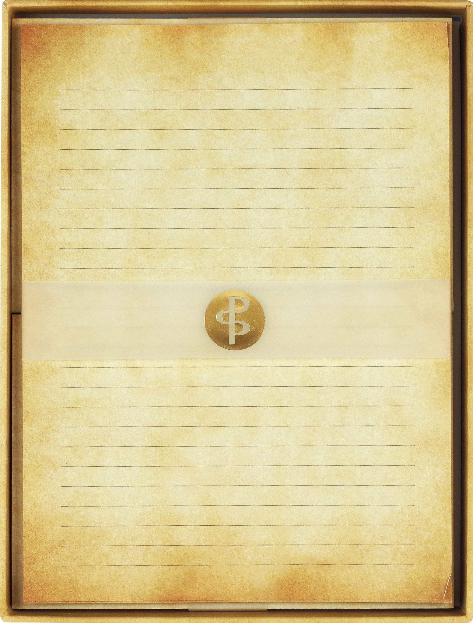 Vintage Parchment Lined Stationery Set - The Regal Find