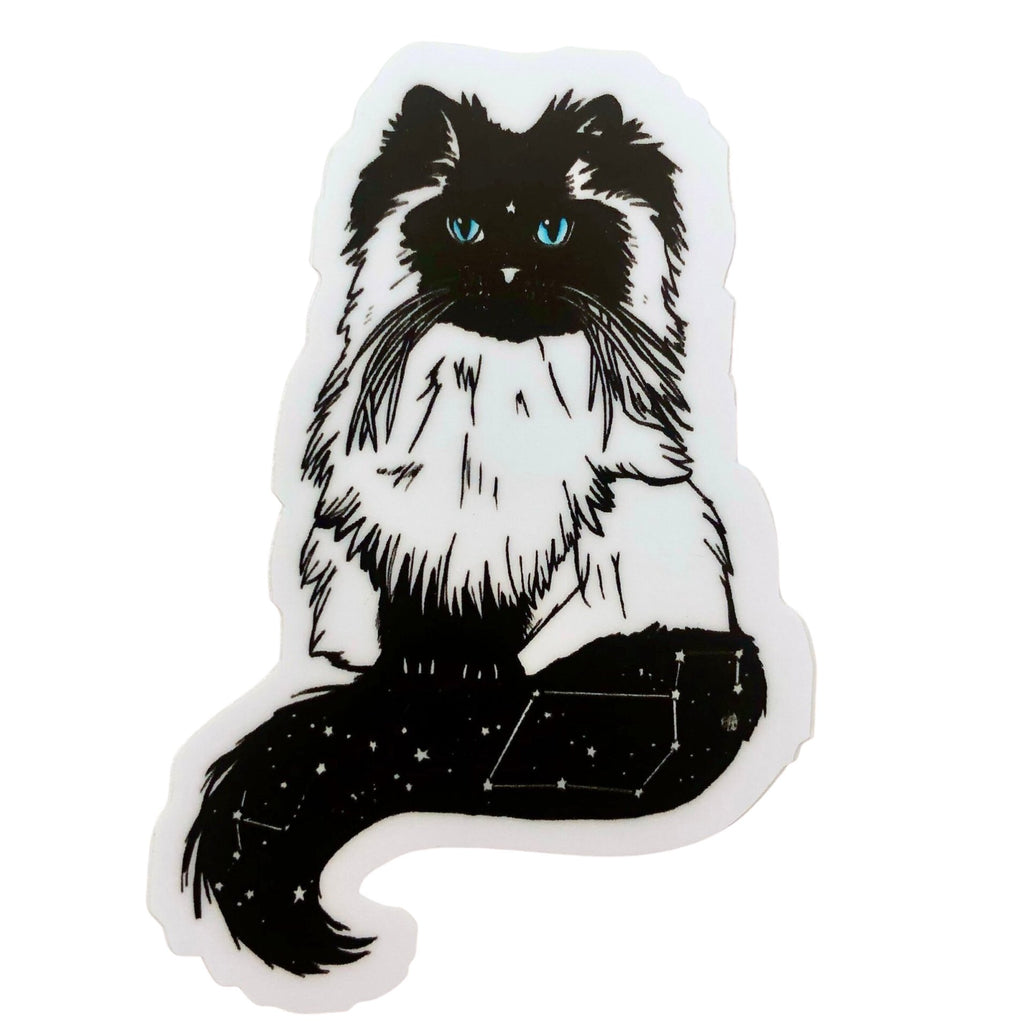 White Cat with Blue Eyes Sticker - The Regal Find