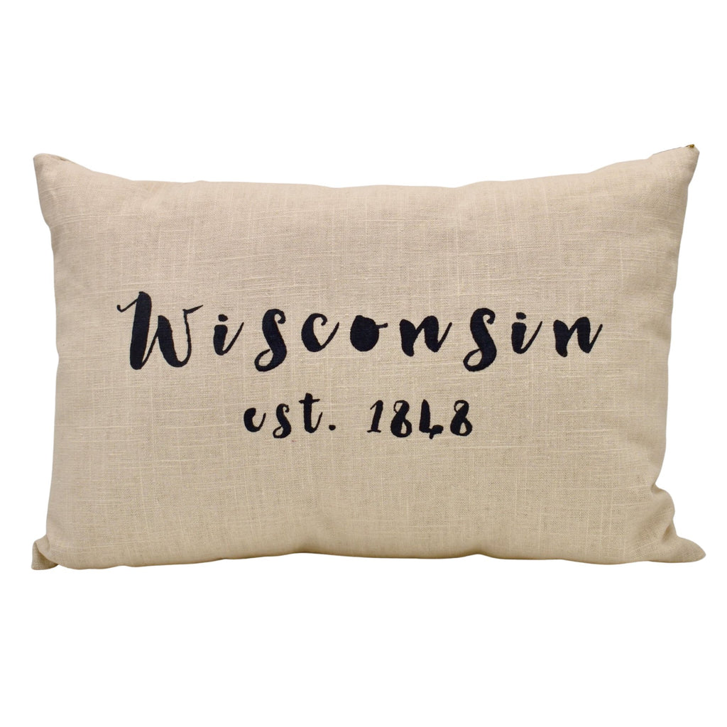 Wisconsin 1848 Pillow - The Regal Find