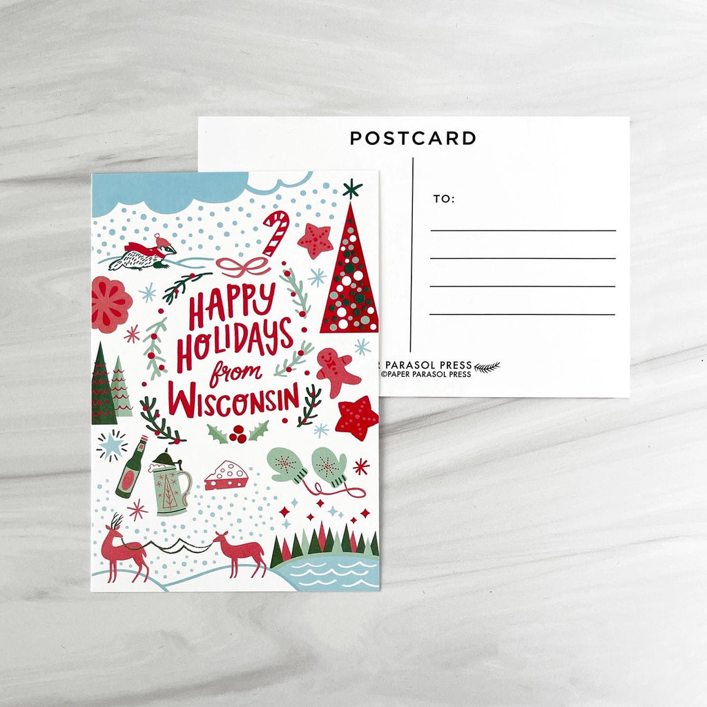 Wisconsin Holiday Postcard Set - The Regal Find